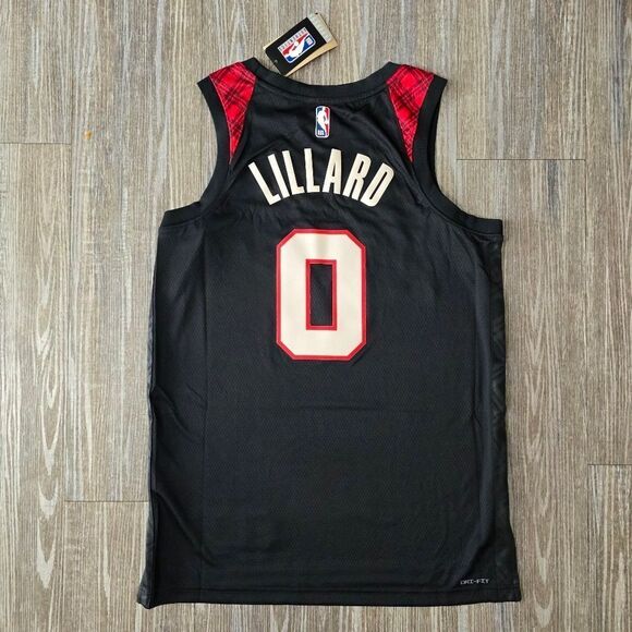 Nike Portland Trailblazers Damian Lillard City Edition Jersey Sz M 44 DX8517-010 - Picture 5 of 12